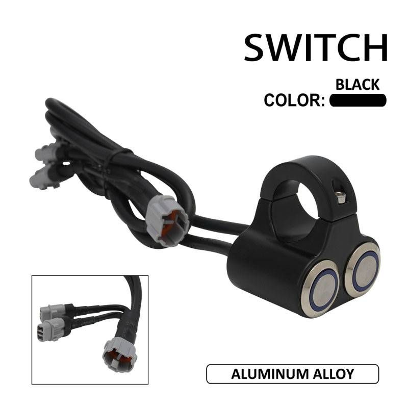 Universal Aluminum Alloy Dual Switch For Car Modifications - Premium Replacement Part For S/X Models - Durable & Lightweight (14.5 * 4.5 * 6.5mm)_autovado.com