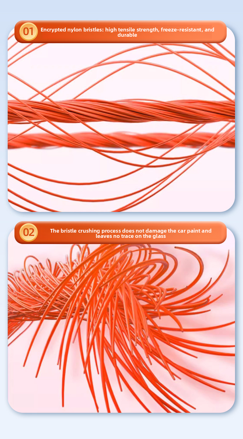 Car Detachable Car-mounted Ice Scraper Brush Winter Tool Rubber Snow Removal Shovel_autovado.com