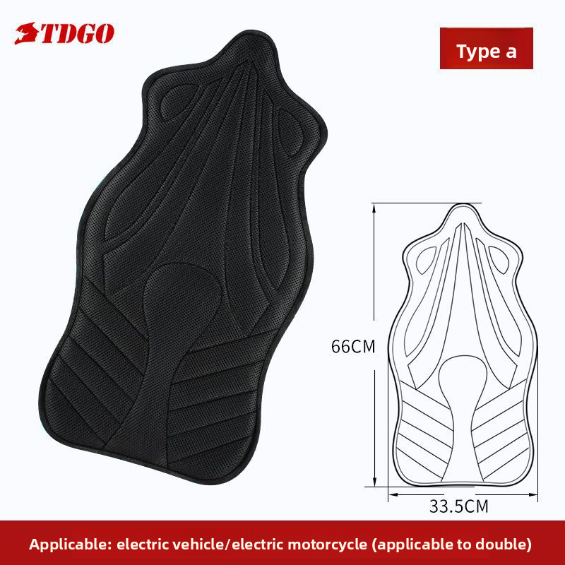 Electric Seat Cushion Shock Absorption Sun Protection Motorcycle Touring Modific Accessories Breathable Heat_autovado.com