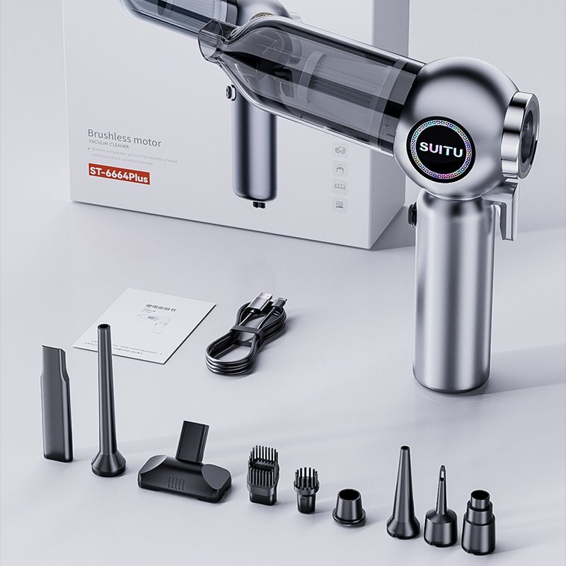 Car vacuum cleaner brushless high-power hand-held blowing suction one home car dual use_autovado.com
