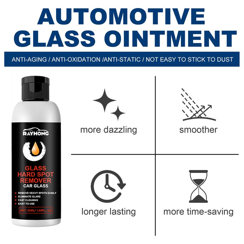 Rayhong Glass Hard Spot Remover Car Glass, Glass Cleaning Decontamination Scratch Repair Polishing Cream_autovado.com
