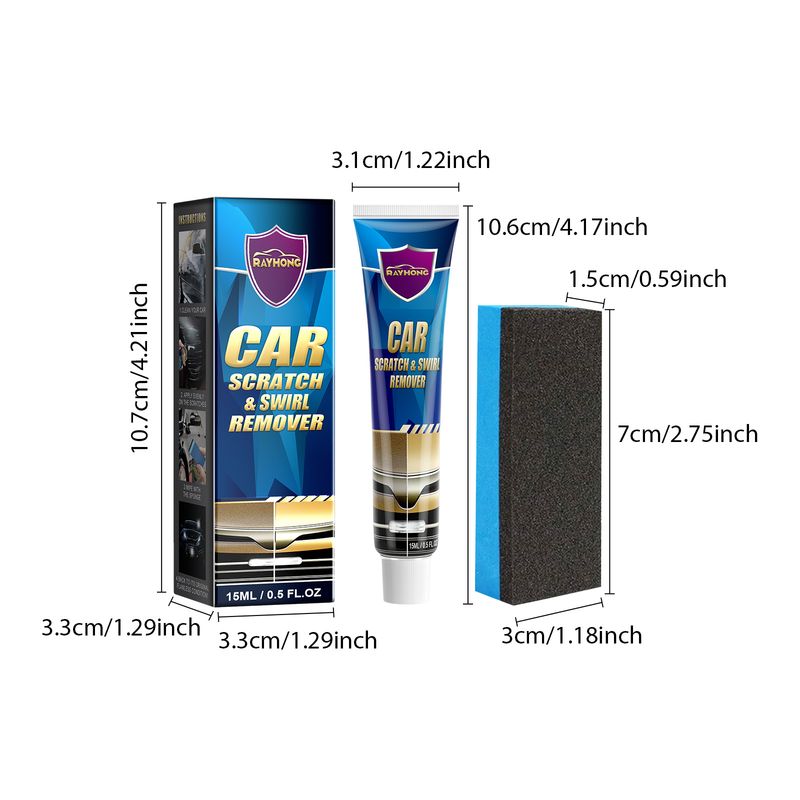Rayhong Car Scratch Repair Cream, Car Maintenance Refurbishment Paint Scratches Scratches Polishing Paint Repair Paste_autovado.com