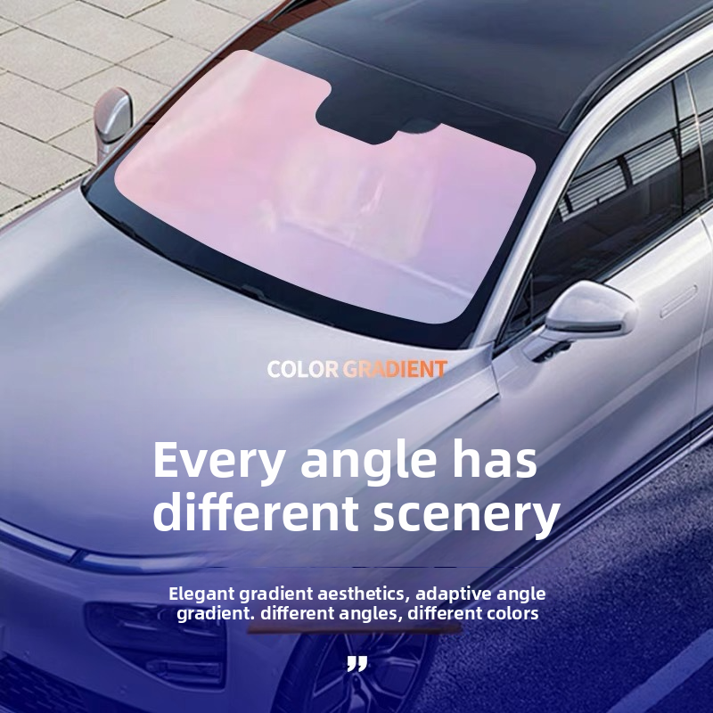 Rose Ghost Red Colorful High Insulation Solar Explosion-proof Sunscreen Up To 99% Car Nano Film_autovado.com