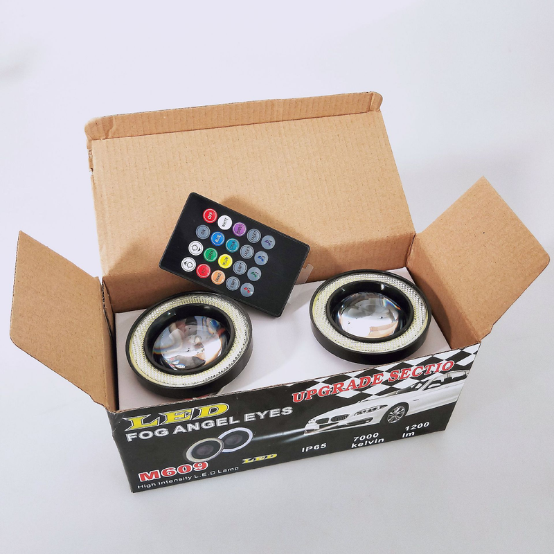 hot selling LED angel fog light RGB remote control front fog light 3.0/3.5 inch cob demon angel eye_autovado.com