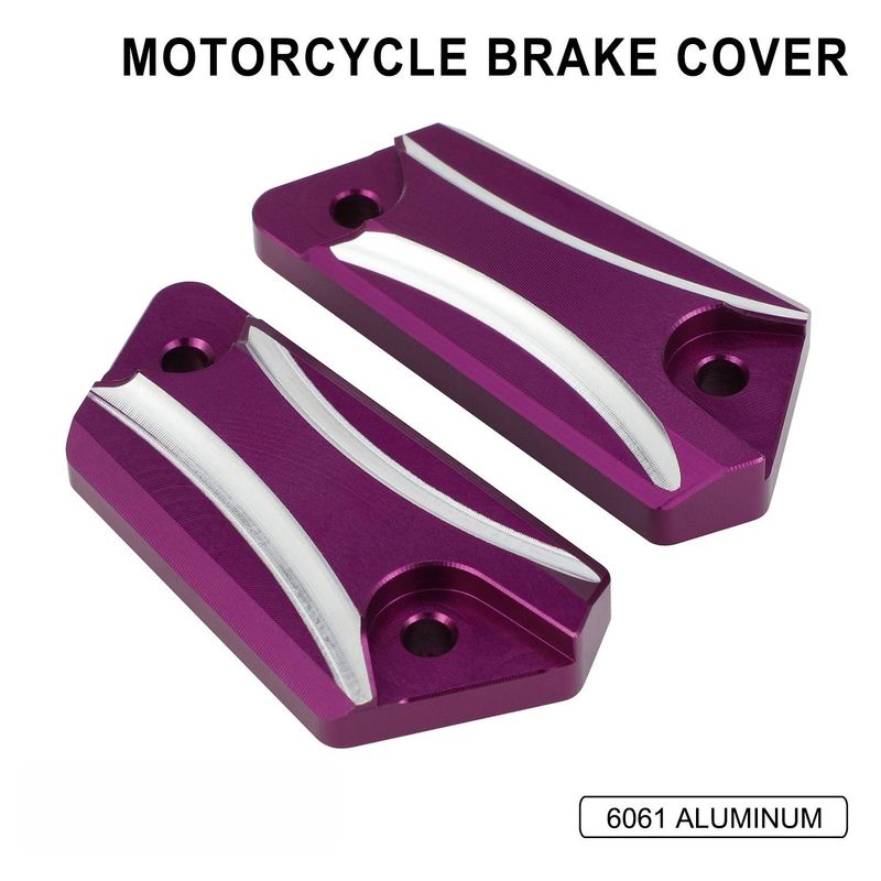 High-Quality Aluminum Motorcycle Brake Pump Cover - Lightweight & Durable Upgrade For Enhanced Performance (Red/Black/Purple, 5x3x2cm)_autovado.com