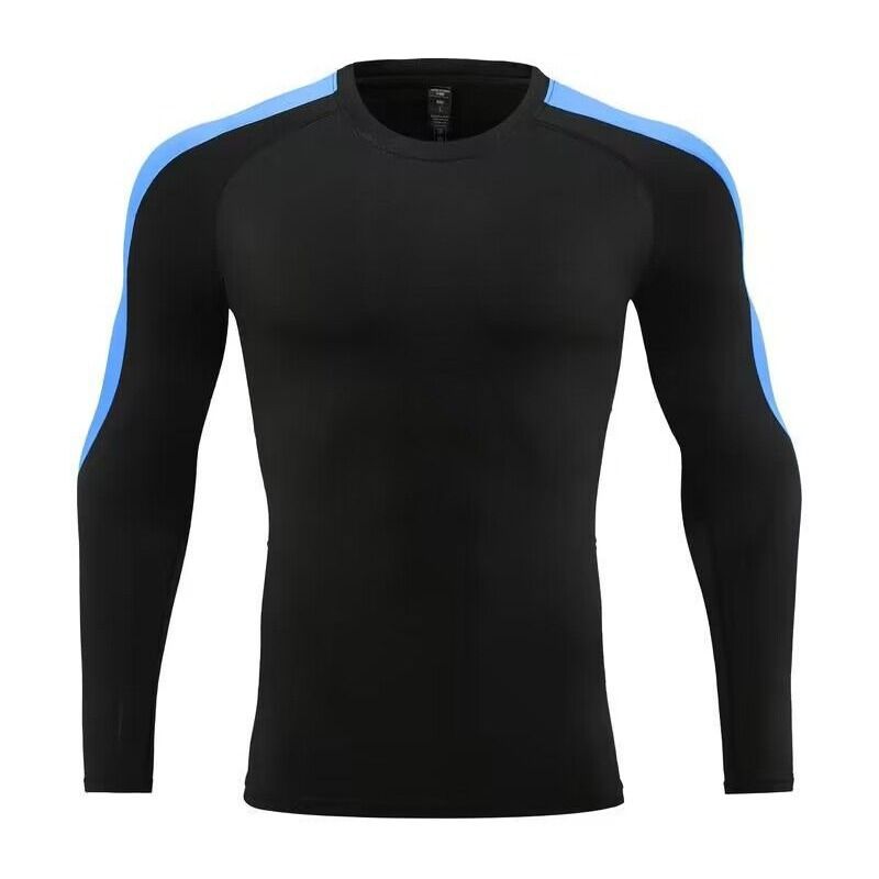 Men's Clothing Tights Long-Sleeved T-Shirt High Elastic Quick-Drying Breathable Sports Running Training Fitness Clothes Round Neck_autovado.com