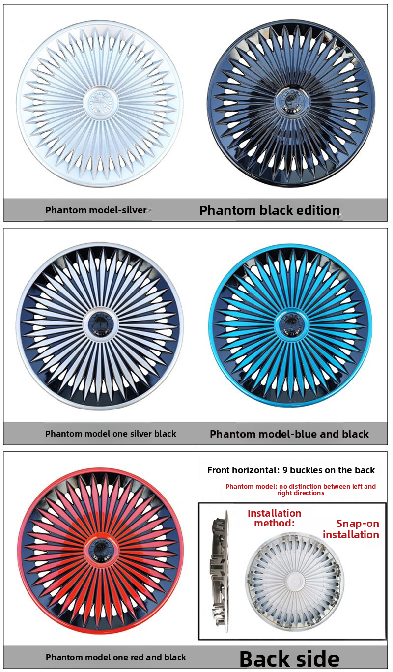 Car 12, 13, 14, 15, 16, 17 Inch Iron Steel Ring Wheel Hub Special Decorative Cover Modified Universal_autovado.com