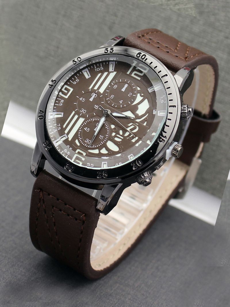 Men's luminous men's watch double-layer belt men's watch_autovado.com