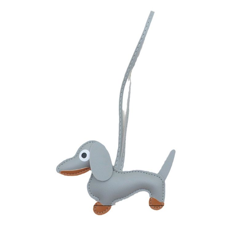 Dachshund Pendant Cute Diy Lanyard Leather Puppy Bag Pendant Schnauzer Couple Car Pendant_autovado.com