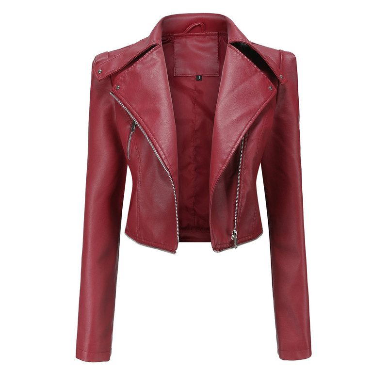 Women's Clothing Leather Jacket With Detachable Hem Fashion Casual Jacket_autovado.com