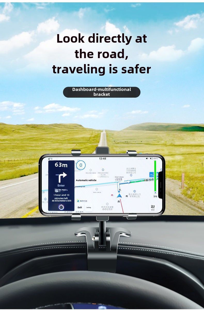 Cross-border car mobile phone bracket car multi-function rotating car dashboard rearview mirror navigation bracket wholesale_autovado.com