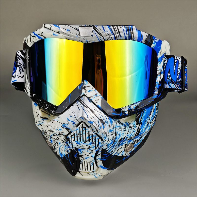 NAFEIB Multi-Purpose Sports Goggles With Interchangeable Lenses - Windproof UV Protection Anti-Glare Mask For Cycling Skiing Outdoor Activities_autovado.com