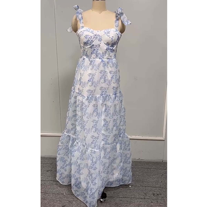 Women's fashionable organza fairy-like long temperament evening dress dress_autovado.com