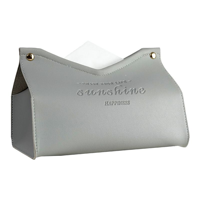 Modern Leather Tissue Box – V-Cut Desktop Holder (Minimalist & Durable)_autovado.com