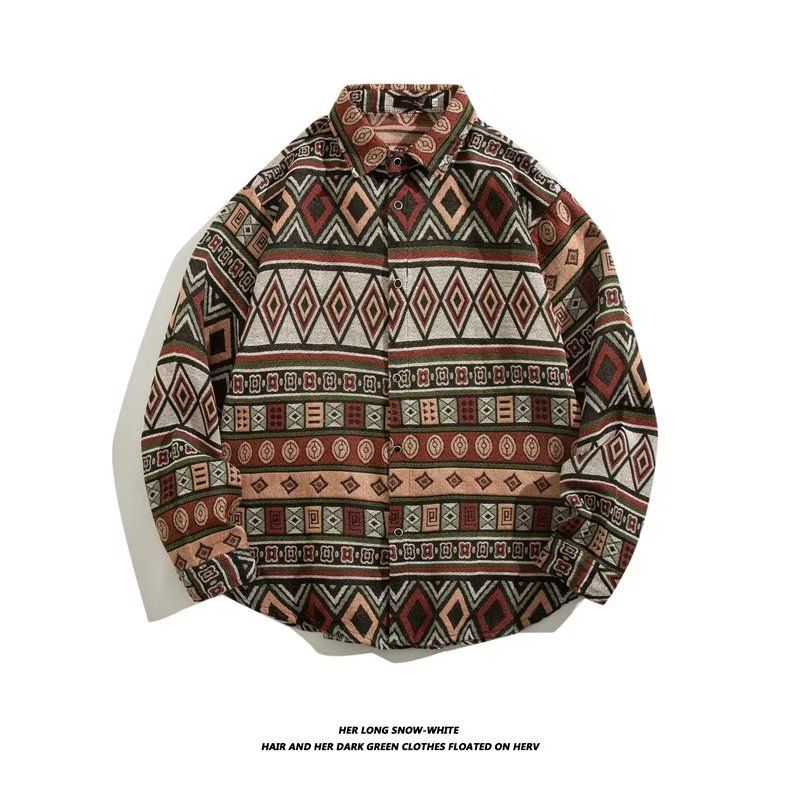 Men's clothing retro plaid shirt women's jacket autumn shirt casual cardigan chic top_autovado.com