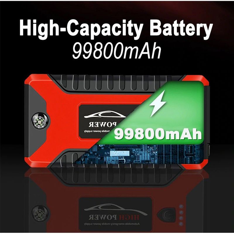 99800mAh High Powerbank Jumper Starter Jump Start Car Power Bank With Tire Pump_autovado.com