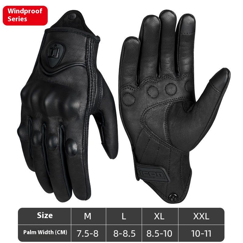 Motorcycle Gloves – Premium Cowhide & Lambskin (Half-Finger Summer / Full-Finger All-Season, Touchscreen, Anti-Slip, M/L/XL, Black/Yellow)_autovado.com
