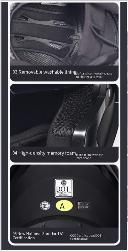 Motorcycle Accessories & Parts flip up helmet double lens helmet men and women Bluetooth full helmet half helmet four seasons tail wing large size_autovado.com