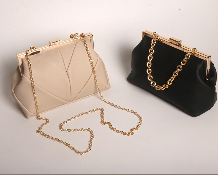 flashing metal bar lock evening bag handbag celebrity chain evening bag_autovado.com