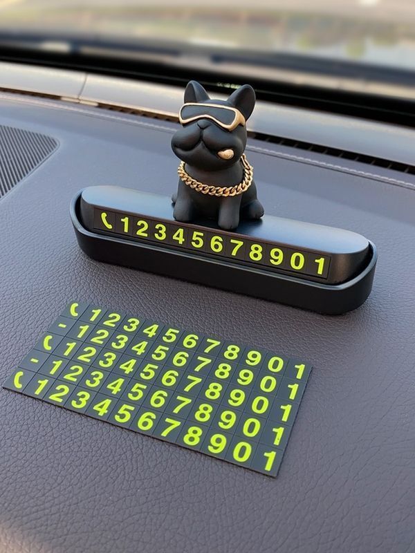 Creative Temporary Parking Plate, High-end Female Mounted Mobile Phone Number Holder, Car Transfer Card_autovado.com
