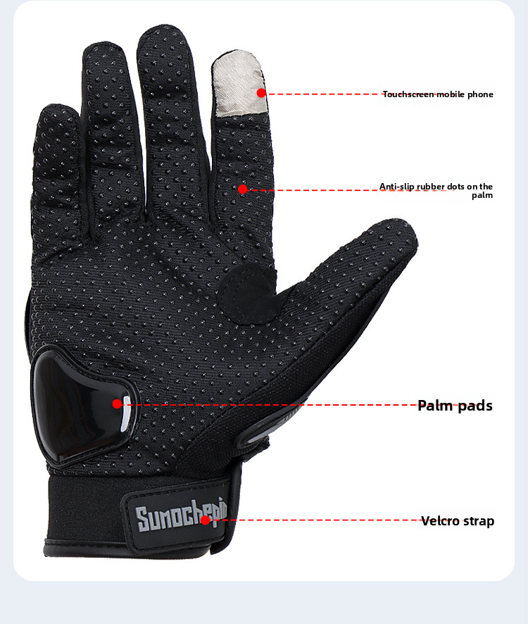 Motorcycle Riding Gloves For Men, Outdoor All-Season Motorbike Racing Gear, Off-Road Anti-Fall Winter Cold-Proof Summer_autovado.com