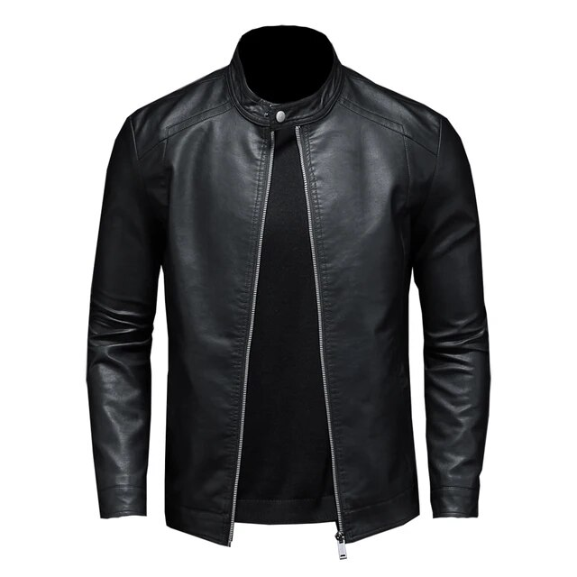 Men's Leather Jacket Men's Autumn/winter Motorcycle Casual Coat Men's_autovado.com