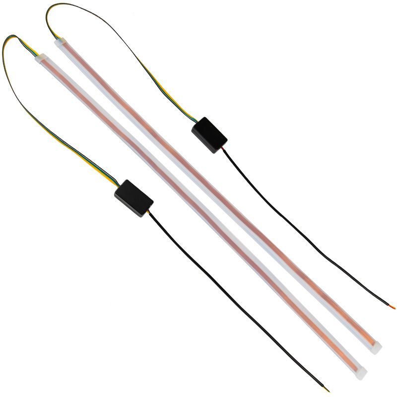Daytime running light water turn light Universal Light guide strip car modification decorative light strip led super bright light strip_autovado.com