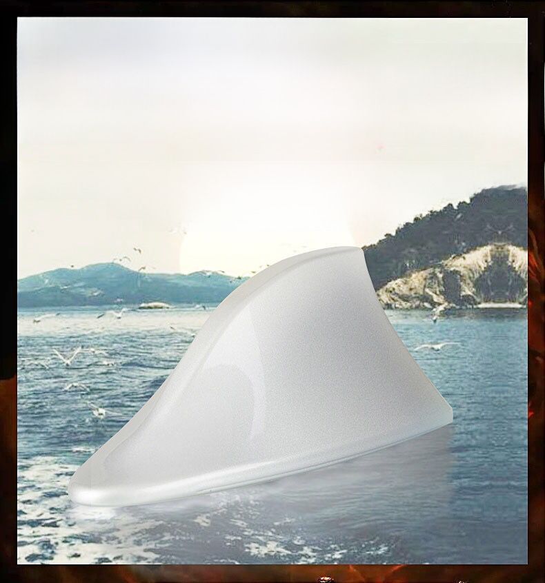 Car decoration shark-fin antenna with signal radio roof pasted tail fin modification free of drilling_autovado.com