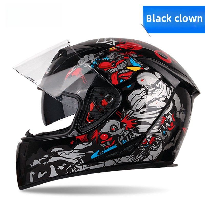 Jiekai Motorcycle Helmet Men's and Women's Full Helmet Covering Cool Four Seasons Motorcycle Racing Safety (Foreign Trade)_autovado.com