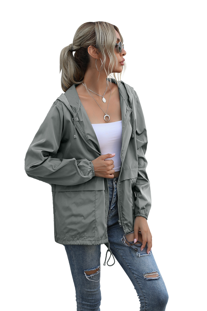 Women's Zipper Hoodie Lightweight Outdoor Hiking Raincoat Jacket Jacket Ready in Stock_autovado.com