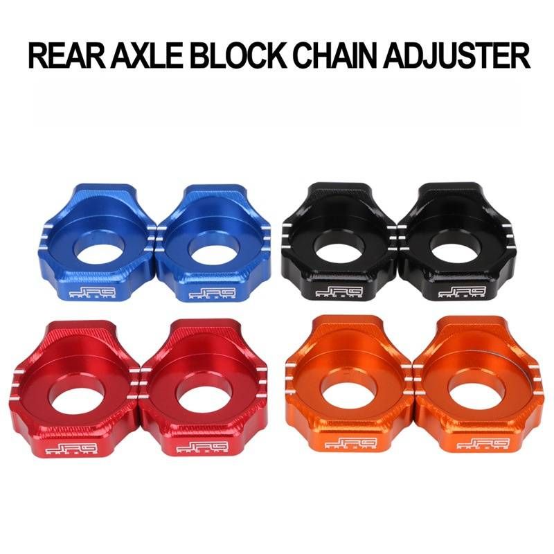 JFG J-2001 Motorcycle Chain Adjuster For Dirt Bike Rear Wheel - Universal Fit For Off-Road Modifications (Black/Red/Blue/Gold/Orange)_autovado.com