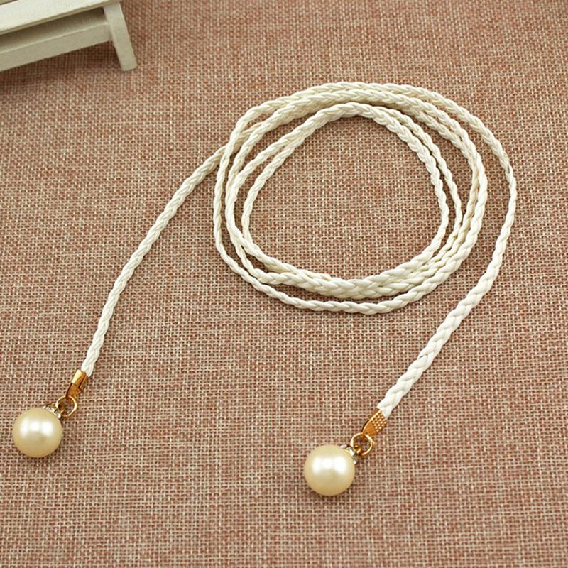 HOT New Female Chain Thin Belt Simple Decoration Tie With Dress Long Waist Rope Knotted Vintage Dresses String Waistband_autovado.com