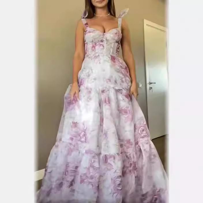 Women's Clothing fashion organza fairy long temperament evening dress_autovado.com