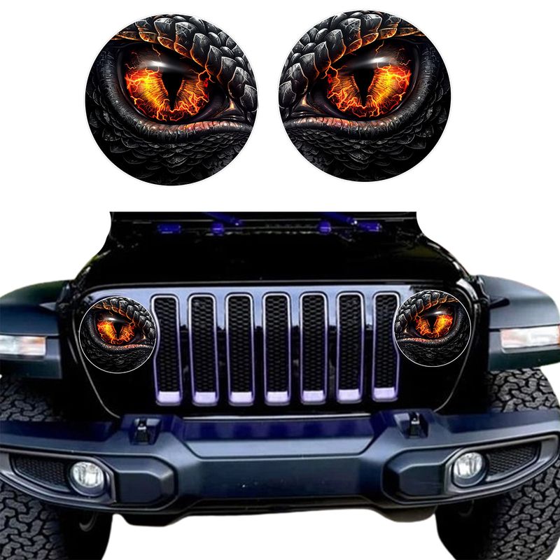 popular Beast Eyes Headlight Decals Pair off road vehicle light stickers_autovado.com