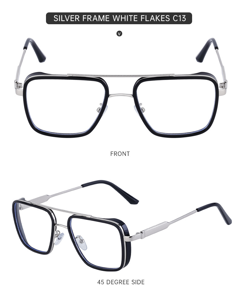 2024 New European and American Retro Punk Style Sunglasses Men's Sun Protection Square Frame Sunglasses Men's Cross-Border Wholesale Shades_autovado.com