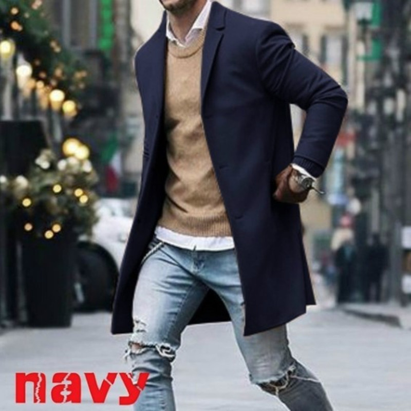 Men's Clothing 2024 New Men's Trench Coat Men's Tweed Coat For Men_autovado.com