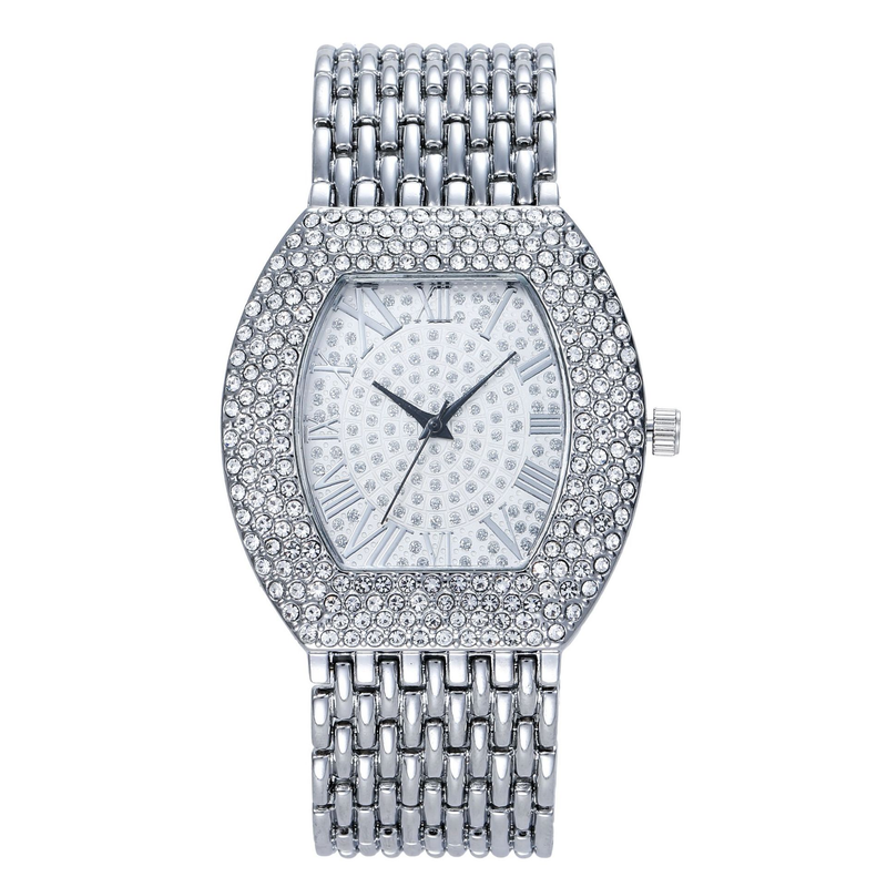 New Style Fashion Steel Band Diamond Wine Bucket Women's Sky Star Roman Quartz Wrist Watch_autovado.com