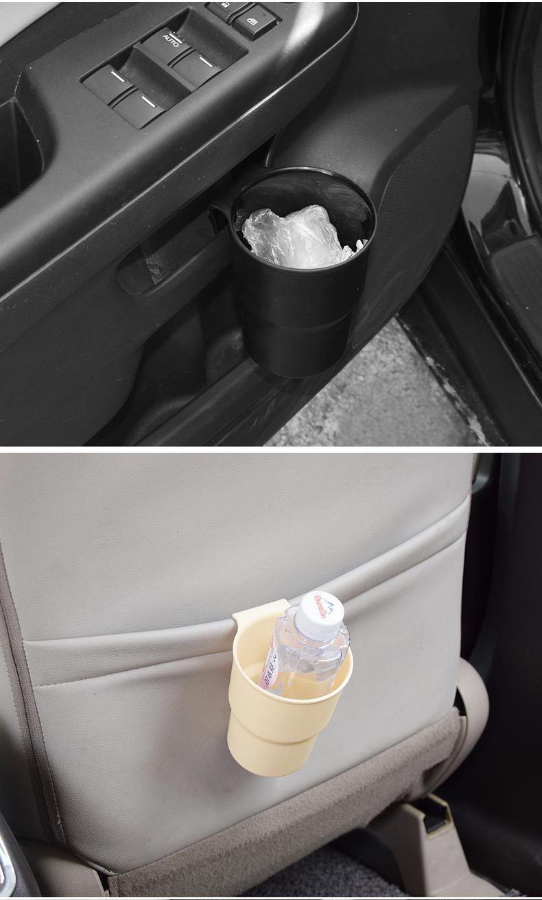Car multi-functional storage portable water cup holder car air outlet water Cup Holder Holder storage box trash can drink holder_autovado.com