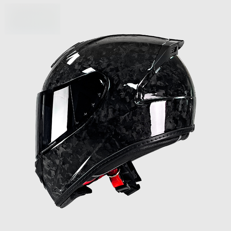 Qike Carbon Fiber Motorcycle Personalized Lightweight Coverage Four Seasons Universal Ultra Light Men's Full Helmet_autovado.com
