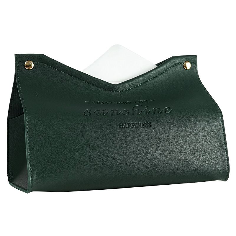 Modern Leather Tissue Box – V-Cut Desktop Holder (Minimalist & Durable)_autovado.com