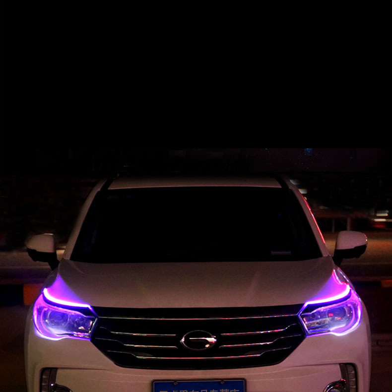 Daytime running light water turn light Universal Light guide strip car modification decorative light strip led super bright light strip_autovado.com