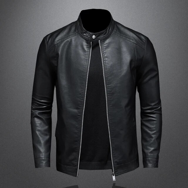 Men's Leather Jacket Men's Autumn/winter Motorcycle Casual Coat Men's_autovado.com