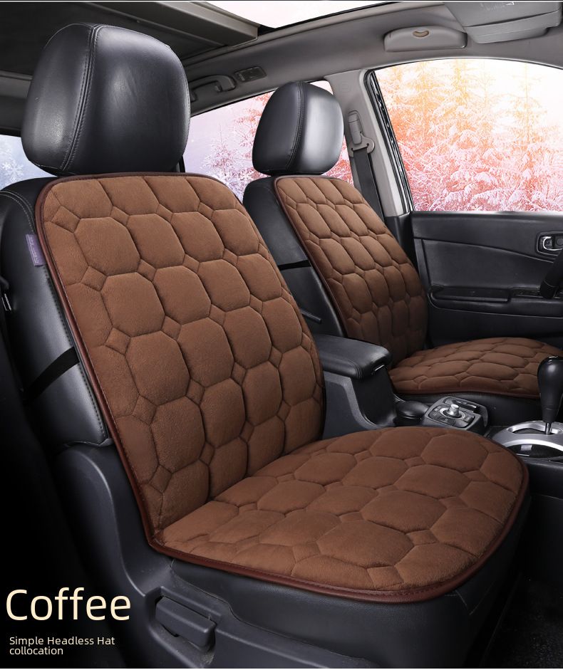plush front single seat car seat cushion warm breathable bus car seat universal_autovado.com