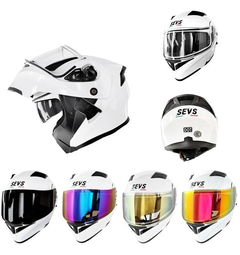 DOT & 3C Certified Modular Motorcycle Helmet With Dual Visor & Bluetooth – Flip-Up Full Face Helmet For Men & Women_autovado.com