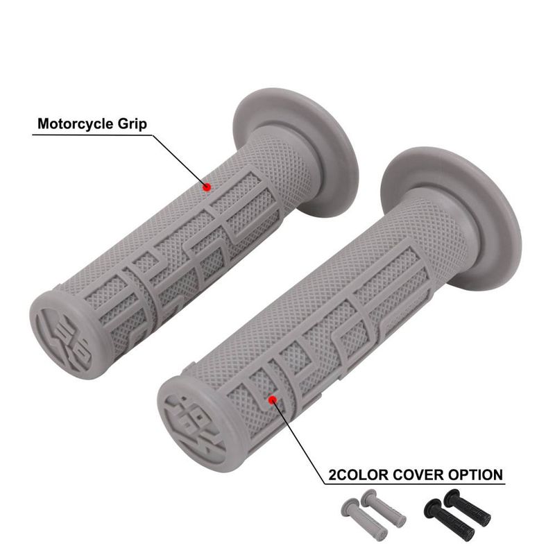 Rubber Grip Handlebar Cover For X/S Off-Road E-Bikes - Non-Slip, Shock-Absorbing, Comfortable Ride (Black/Gray, 12x5.3x5.3cm)_autovado.com