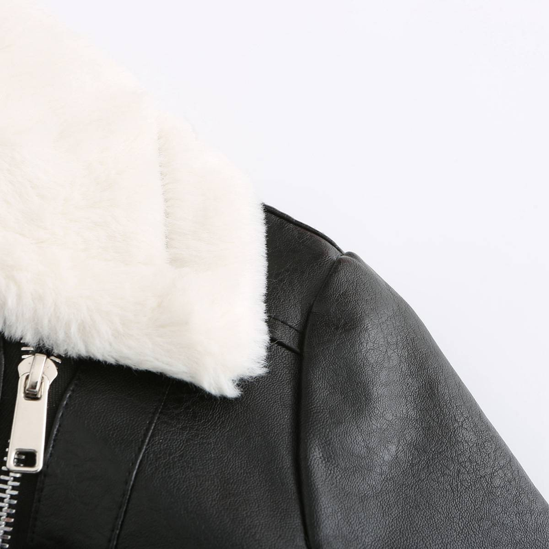 New Suede women's long-sleeved warm lapel jacket European and n commuter casual jacket_autovado.com