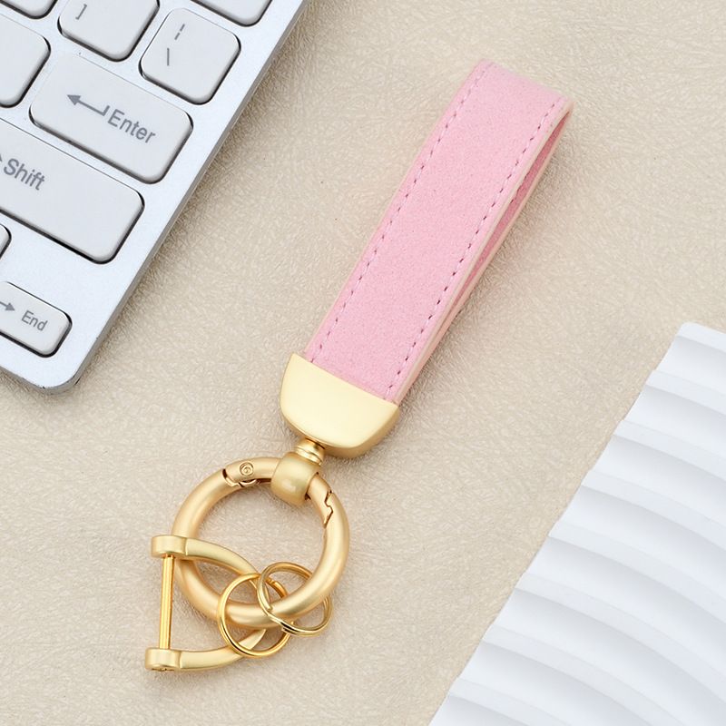 New Leather Key Chain Key Ring Multi-color Key Accessories Fur Key Chain_autovado.com