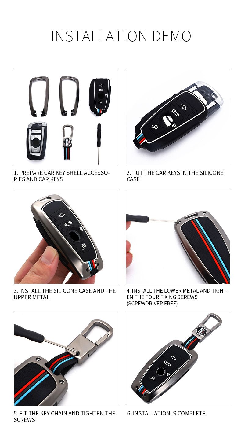 FOR BMW Car Key Case For BMW Series 1, 3, 5, 6, 7, X1, X2, X3, X4, X5, X6, X7, F10, F15, F16, F20, F30, F18, F25, M3, M4, E34_autovado.com