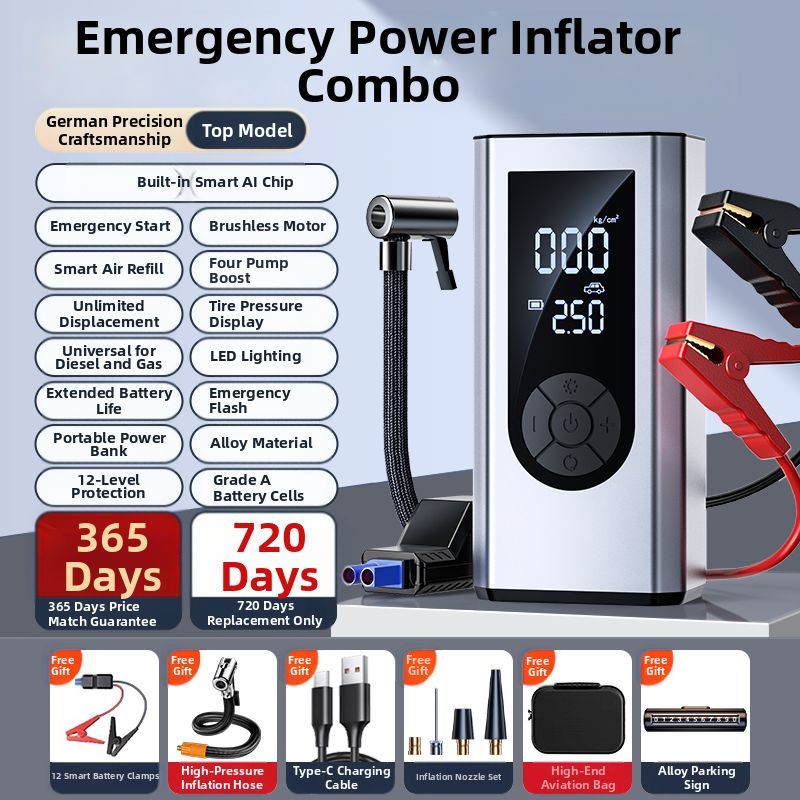 ZHINANCHE.| Electric Car Inflator & Emergency Jump Starter_autovado.com