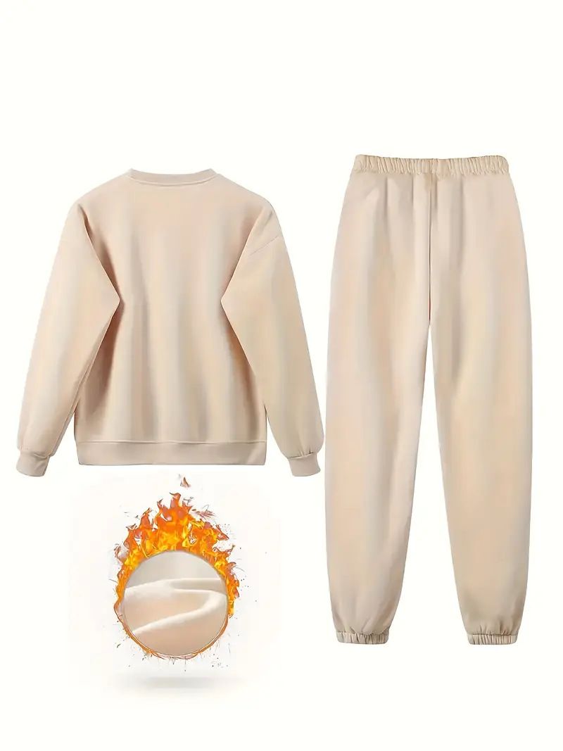 Women's Fashion Street Printed Sweatshirt Set_autovado.com